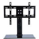 TV Table Stand 32-55 Inch LED/LCD, Top Leg Stand Universal with Tempered Glass Base Adjustable TV Floor Stand Mount...
