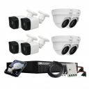 TVS Electronics Full HD 2MP Cameras Combo KIT 8CH Full HD DVR + 4 Dome Cameras + 4 Bullet Cameras + 1 TB Hard Disc + Wire Roll + Supply & All Required connectors...