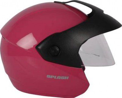 TVS Helmet Half Face Motorbike Helmet (Pink-S)