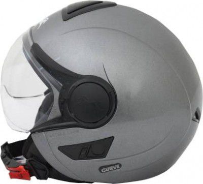 TVS Helmet Half Face Motorbike Helmet (Red-BL)- ISI Certified- For Men