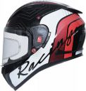 TVS Racing Single Visor Motorbike Helmet (Red & White)...