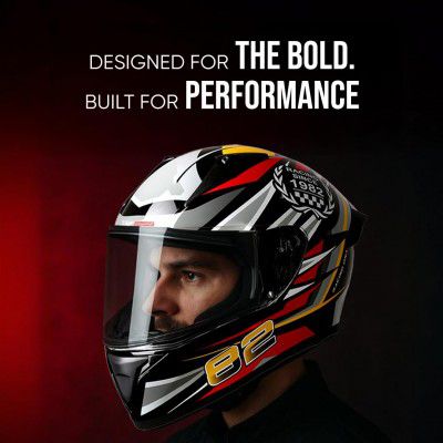 TVS Racing Titan Series Full Face Helmet for Men | DOT & ISI Certified
