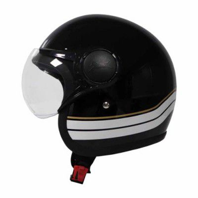 TVS Ronin Edition Half Face Helmet-Premium Open Face Helmet for Men & Women, High Impact ABS Helmet for Bike, UV Resistant Visor Helmet for Men & Women, ISI & DOT Certified Premium Helmet 
