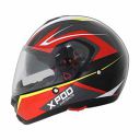 TVS XPOD Primus Helmet for Men-Dual Visor, ISI DOT Certified, EPS Impact Absorption-Premium Bike Helmet for Safety & Comfort (Red-XL)...