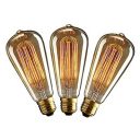 Twilight Filament Bulb, Edison Tungsten Bulb, E27 Base Bulb Warm Light Bulb- Pack Of 3, Pear Shape...