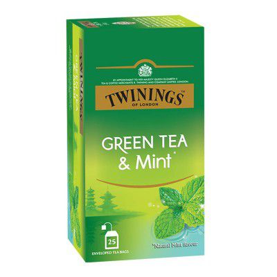 Twinings Green Tea & Mint, 25 Teabags, Green Tea, Cool & Refreshing Mint Flavour