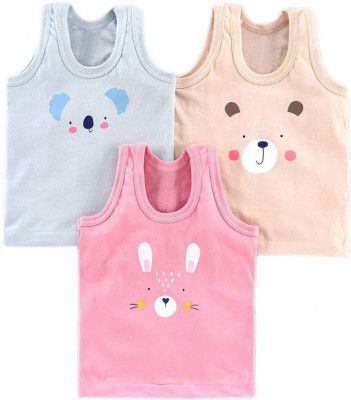 TWINKLE CRAFT Vest For Baby Boys & Baby Girls Pure Cotton (Multicolor, Pack of 3)