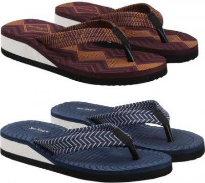 TWO SOFT Pack Of 2 Combo Slippers