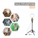 Tygot 10 Portable LED Ring Light with 3 Color Modes Dimmable Lighting...
