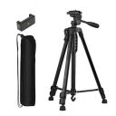Tygot 3366 Aluminum Tripod (55-Inch), Universal Lightweight Tripod with Mobile Phone Holder Mount & Carry Bag for All Smart Phones, Gopro, Cameras...