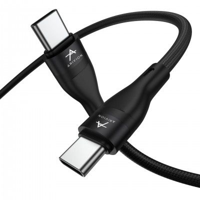 Type C to C Type 60W Fast Charging Data Cable For Smartphone, 480 Mbps Data Sync/Transfer,(Black, 1 Meter Long, 12 Months warrenty, True FCC Certified cable)