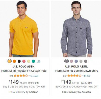 U.S. POLO ASSN. Clothing Upto 90% Off