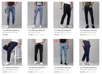 U.S. Polo Assn. Denim Co. Jeans Starting At Rs 873/-