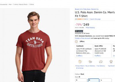 U.S. Polo Assn. Denim Co. Men's Logo Slim Fit T-Shirt