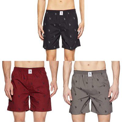 U.S. POLO ASSN. Mens Cotton Boxers (Pack of 3)