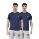 U.S. POLO ASSN. Mens Crew Neck Embroidered Logo I633 Lounge T-Shirt - Pack of 2...
