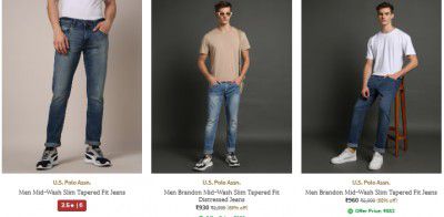 Ajio Loot : Upto 70% OFF On U S Polo Assn Men's Jeans