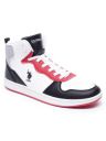 U.S. POLO ASSN. Mens Rowan Red Mid-Top Sneaker - 6 UK (2FD23009R05)...