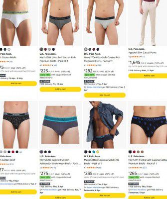 Amazon : Upto 53% Off - U.S. Polo Assn. Men's Underwear Briefs + Extra Coupons