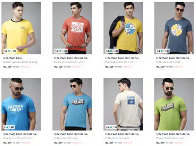U.s Polo Tshirts Upto 70% Off Start At Rs 299