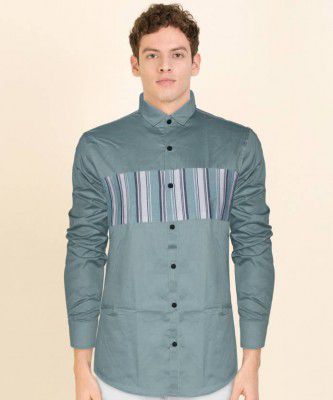 uandj Men Regular Fit Solid Casual Shirt