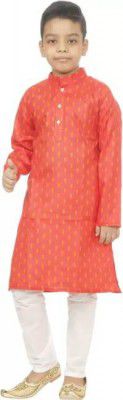 UBFASHIONS  Boys Festive & Party Kurta and Pyjama Set  (Red Pack of 1)