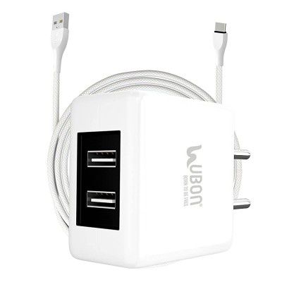 UBON Pride of India CH-510, 12 Watts Dual USB Smart Wall Charger with 2.4Amps