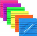 UCRAVO 50 Sheets Transparent Sticky Notes with Lines, 1 Pad Lined (Blue)...