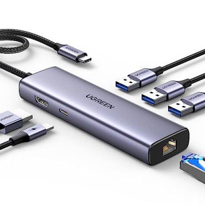 UGREEN 6 in 1 USB C Hub 4K@30Hz HDMI New