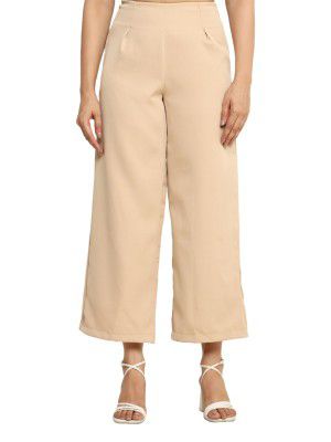 UK URBAN KOMFORT Women High Waist Wide Leg Trouser Pants