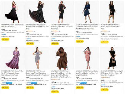 Amazon : Uk Urban Komfort Womens Clothings At Flat Rs 99 /-