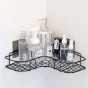 UK ZONE Bathroom Corner Shelf Organizer Storage Hanging Shower Caddy Rack (Black) Stainless Steel Wall Shelf (Black)...