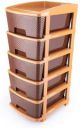 UKRAINEZ 5 Compartments Plastic Chest of Drawers  (Brown)...