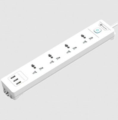 ultraprolink 2.4 Amps 4 Sockets Surge Protector (2 Meters, Child-Proof, UM1049U, White)