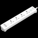 Ultraprolink 2.4 Amps 4 Sockets Surge Protector with Individual Switch (2 Meters, 3 USB Ports, UM1049U, White)...
