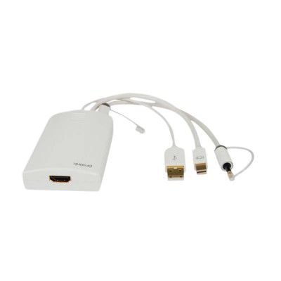 ultraprolink USB 3.1 Type C to USB 3.1 Type C, USB 3.0 Type A, HDMI USB Hub (Bi-Directional Flow, White)