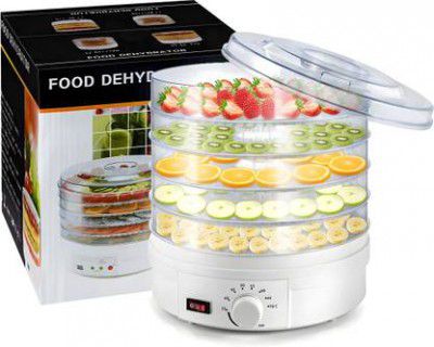 Ultrazon Food Dehydrator with 5 Stackable Tray Fruit Dryer Machine 220 W Food Processor (White)