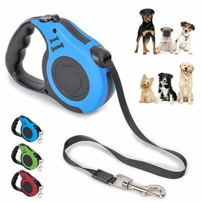 ULTRINA 5m Dog Leash for Walking Jogging Training Leash for Puppies Pet, Cats, Small Breed Dogs, Automatic Good Hand Grip and One Button Brake & Lock Durable 5M Dog Rope Belt.