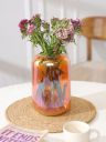 UM Creaciones Papaya Orange Glass Vase Set Suitable for Home Décor,Flower Arrangements,Centerpieces,Gifts(Size-8 Inch)(Pack of 1)...