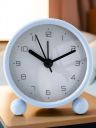UMAI Blue Round Shaped Analogue Contemporary Alarm Clock...