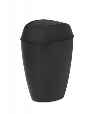 Umbra by HomeStop Twirla Can Solid Dustbin (Black_Free Size)