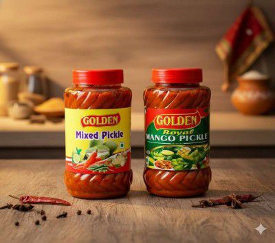 UndefinedGolden Mix Pickle & Mango Pickle, 100 % Natural