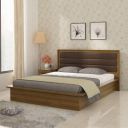 Spacewood Cooper Queen Bed with Box Storage - Natural Teak (KOSCOOPERQBBOX-Q48)...