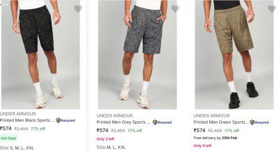 Under Armour Mens Shorts Upto 77% Off