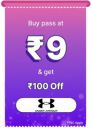 BBD Sale | Under Armour Pass on Men Sports Shoes only at Rs. 9 and get discount of 25% upto Rs 100...
