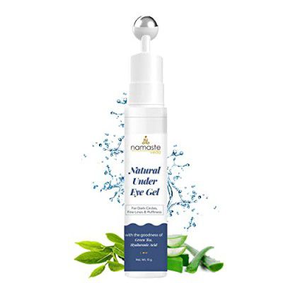 Under Eye Gel for Dark Circles, Fine Lines & Puffy Eyes with Aloe Vera,green tea,vitamin-E & Hyaluronic Acid-15gm