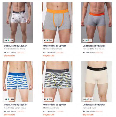 Underjeans By Spykar Trunk Starts At Rs 122