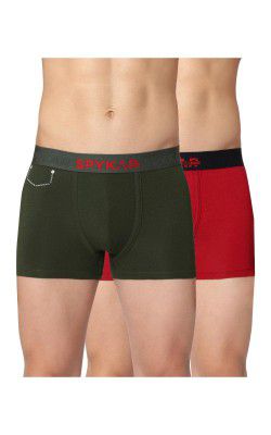 Underjeans Men's Cotton Blend Trunks (Pack of 2)