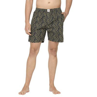 Underjeans Men's Cotton Classic Solid Boxer Shorts