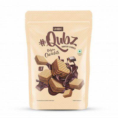 Unibic Belgian Chocolate Crispy Wafer Cubes 150g, Waffer cookie with Creme-Filling Delicious and Healthy Snacks